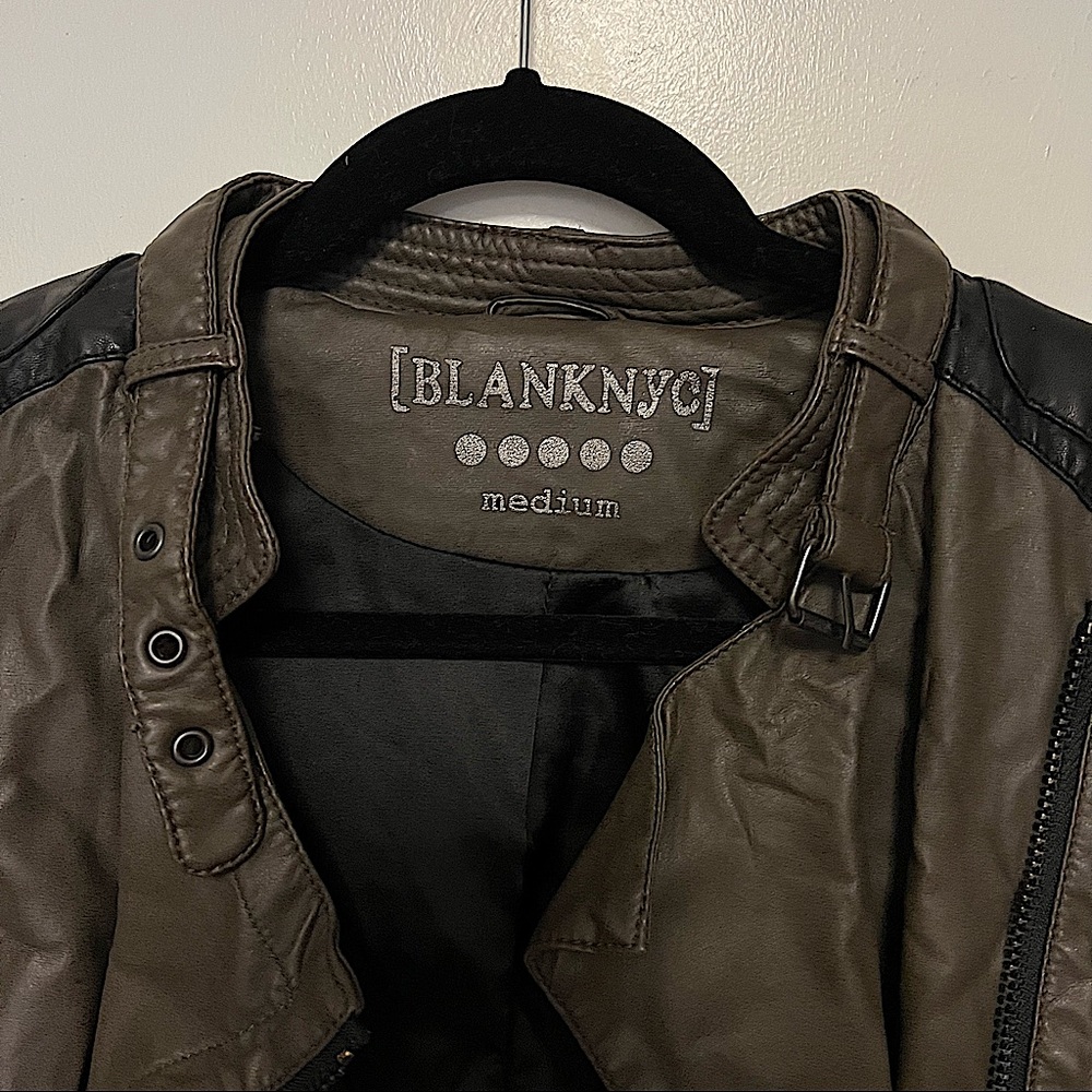 Blank NYC Motto Faux Leather Jacket